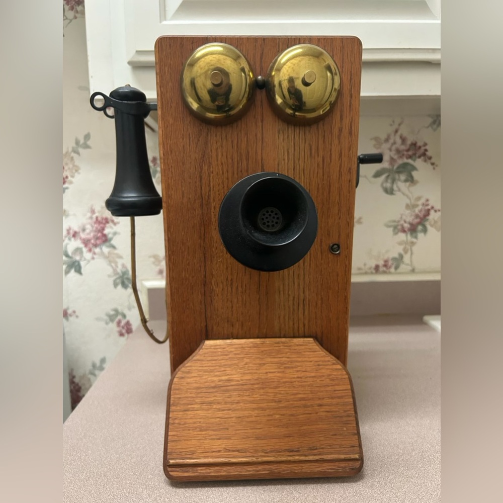 Antique Kellogg Wall Mount Crank Telephone decor